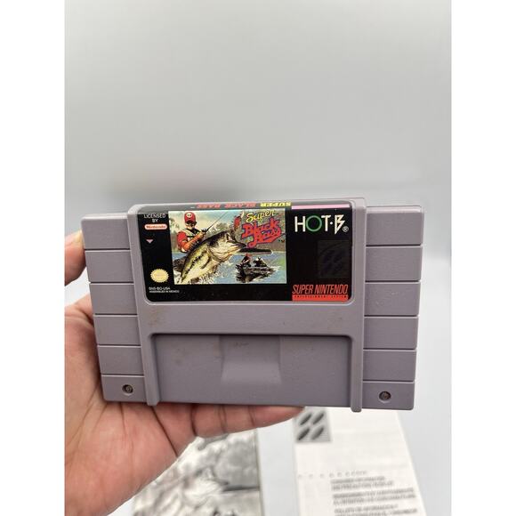 Super Black Bass Super Nintendo SNES Video Game Completewith Manual Tested Works - Picture 5 of 16